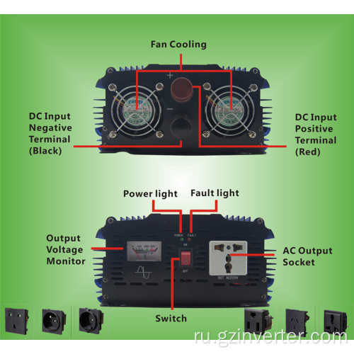 MCU Intelligent Control 2000 Ватт Солнечный инвертор